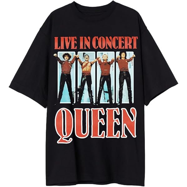 Amazon.com: Queen We Will Rock You T-Shirt, Black, Small